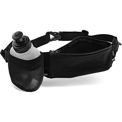 InLine 55667 °F elástico Jogging Bolsa Cinturón Hydratic con Botella 16,5 x 7,5 cm, Color Negro