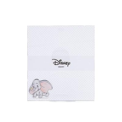 Valenti&Co – Disney Baby – Dumbo – Marco de fotos de mesa de plexiglás con aplicaciones de plata 3D a colores, ideal como decoración de habitación infantil (20 x 18 cm)
