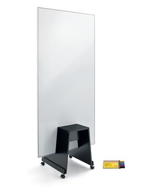 SIGEL MUB04 Meet up Set per metodo agile, 1 x lavagna bianca portatile (90 x 180 cm), 1 x supporto