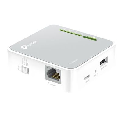 TP-Link Nano router WLAN TL-WR902AC AC750 (433 Mbit/s (5 GHz) +300 Mbit/s (2,4 GHz) (portatile, punto di accesso, adattatore TV, ripetitore, client, media, server FTP), bianco/grigio