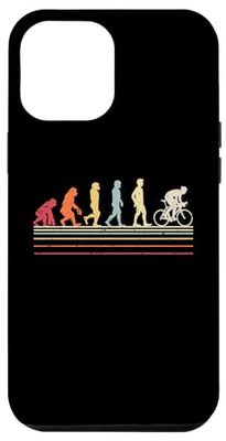 Custodia per iPhone 14 Plus Retro Vintage Evoluzione dell'uomo Ciclista Ciclista