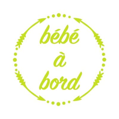 Ambiance Sticker Autocollant de Voiture Bébé à Bord Vert Pastel - H15 x L15 cm
