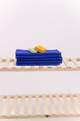 Questo Casa, 5 piece hand towel, 100% cotton, bath towel/hand towel, navy blue, 30x50 cm