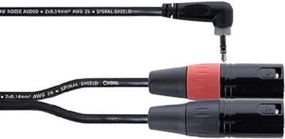 Y-kabel met schuine stereo mini jack drager / 2 XLR-stekker 3 m
