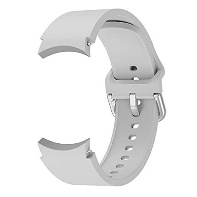 System-S Armband flexibelt av silikon 20 mm för Samsung Galaxy Watch 4 Smartwatch vit, Vit, Eine Grösse, Klassisk