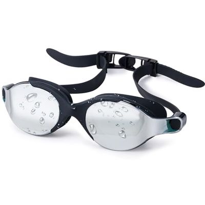 Dizokizo Gafas de natación con protección UV, antivaho, impermeables, fáciles de ajustar, para adultos, hombres y mujeres