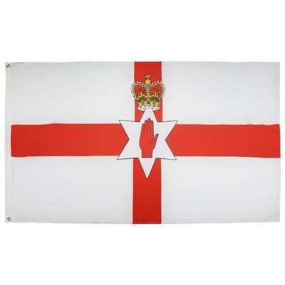 AZ FLAG - Bandera Irlanda Del Norte - 90x60 cm - Bandera Norirlandesa 100% Poliéster Con Ojales de Metal integrados - 50g - Colores Vivos Y Resistente A La Decoloración