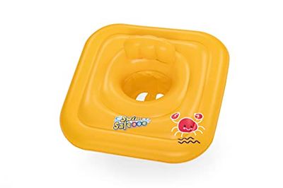 Bestway Swimming Float Inflatable for Toddlers | Square 3-Ring Inflatable Baby Boat Float for Infants 24-36 Months, Yellow