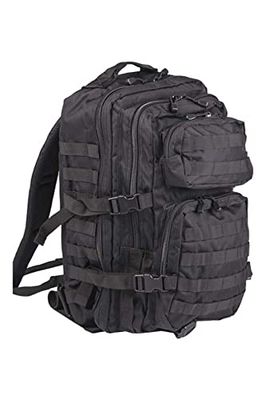 Mil-Tec US Assault Pack Rugzak, L, Zwart