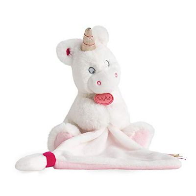 Baby Nat BN0320 - Peluche unicorno con fazzoletto, 30 cm, colore: Bianco/Rosa