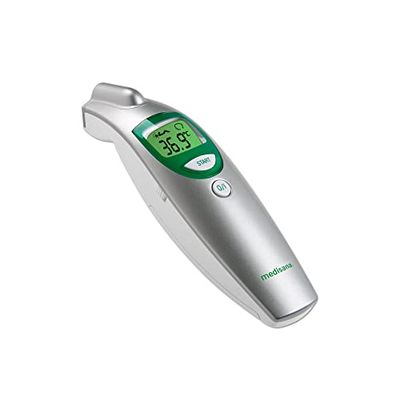 medisana FTN digitale 6in1 voorhoofdthermometer voor baby, kinderen en volwassenen, klinische thermometer met visueel koortsalarm en geheugenfunctie