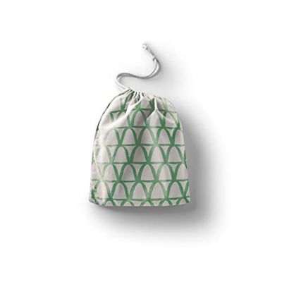Bonamaison Imprimé Sacs de Coton avec Cordon, Sac D'Épicerie, Sac À Provisions, Réutilisables, Écologique, Pliable, Taille: 12x15 Cm