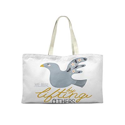 Bonamaison Printed Tote Bag, Reusable Grocery Bag, Shopping Bag, Machine Washable, Foldable, Canvas Cloth Bag with Handles, 50x40 cm