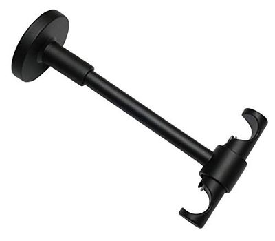 Gardinia Supporto Universale a soffitto Aperto per Ø 16 mm, Colore: Nero Opaco, Acciaio, 13,5 cm, Steel, 13.5 cm