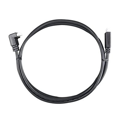 VICTRON_ENERGY NT-1043, VE.Direct Cable 10 m (One Side Right Angle Connec) Unisex-Vuxen, Svart, Standard