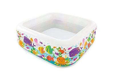 Intex 57471EP Clearview Aquarium Uppblåsbar Pool, Flerfärgad, 159 cm x 159 cm x 50 cm