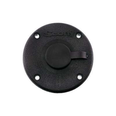 SCOTTY 344-bk rund Flush Deck hållare svart Sealed golv med regn Cap
