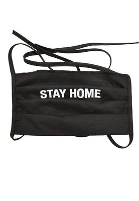 Mister Tee Stay Home Face masker voor alle dagen, zwart, eenheidsmaat uniseks, Zwart, Eén maat