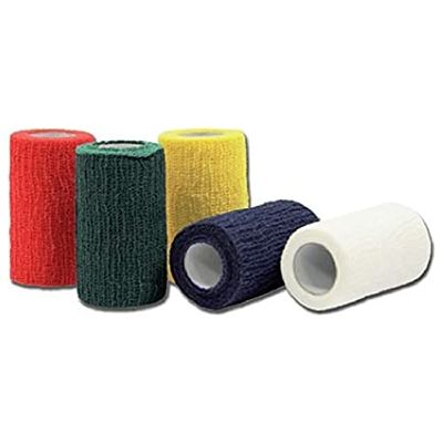 GIMA - Bandage élastique cohésif pour fixation et support, 4m x 10 cm, paquet de 10, rouge, 34676