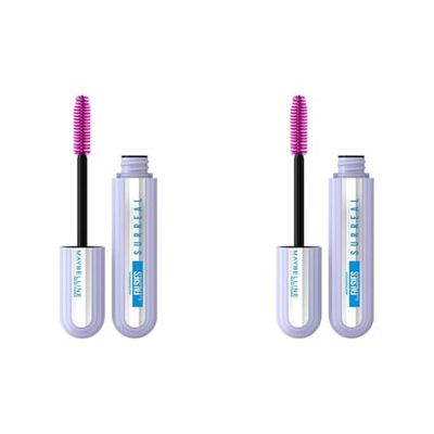 Maybelline New York, The Falsies Surreal Waterproof, Máscara de pestañas efecto extensiones, Longitud y Volumen, Resistente al agua, Negro, 10 mL (Paquete de 2)