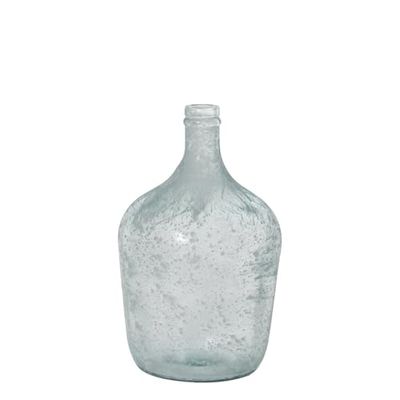 Alexandra House Living Vaas van gerecycled glas, wit, 18 x 30 cm, 4 l