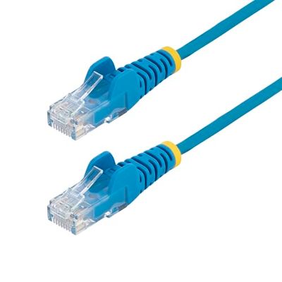 StarTech.com 1 m kabel CAT6 - cienki kabel krosowy CAT6 - niebieski - bez snagless złącza RJ45 - kabel Gigabit Ethernet - 28 AWG (N6PAT100CMBLS)