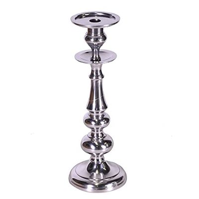 Vacchetti Candle Holder Aluminium Silver 1P, Multicolor, Medium
