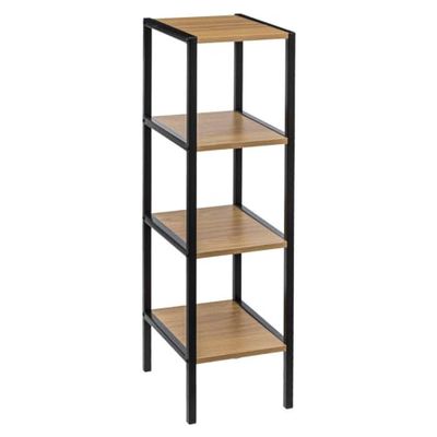 Five - Opbergrek met 4 planken, H 80 cm, Tribecart zwart en naturel