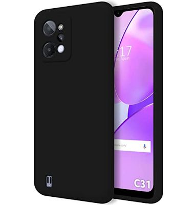 Ultra mjukt flytande silikonfodral för Realme C31 Färg Svart