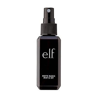 e.l.f. Matte Magic Mist & Set Spray, rinfrescante, idratante, fissa il make-up con un finish opaco, infuso con vitamine B ed E e radice di Arctium majus, 60 mL
