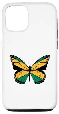 Coque pour iPhone 15 Papillon vert et orange