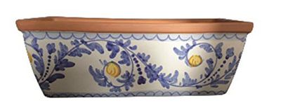 FIORIERA IN CERAMICA DI VIETRI DIPINTA A MANO, LUNGHEZZA CM. 42, LARGHEZZA CM. 19, ALTEZZA CM. 17 VASO DA FIORI IN TERRACOTTA COTTO GIARDINAGGIO