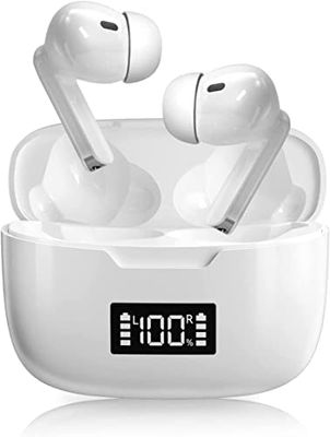 TPLtech Cuffie Bluetooth, Auricolari Bluetooth 5.1 Con 4 Mic HD, Cuffie Wireless Sport IPX67 Impermeabili, Cuffie In-Ear Touch, Display a LED, Uscita 30 Ore Cuffiette Bluetooth