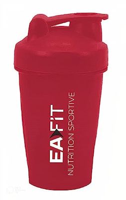 Eafit | Coctelera de Proteínas | Para todo tipo de bebidas en polvo para mezclar | Impermeable | Libre de BPA | Rojo 400 ml