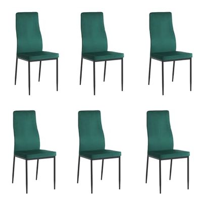 Tomasucci Wink Design zestaw 6 krzeseł welurowych Boston Green