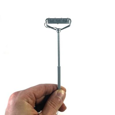 Lampione a cetra fs in diverse scale con micro led SMD per modellismo ferroviario e diorami 12V - FR20 (12x3,5 cm, base quadrata, luce bianco caldo)