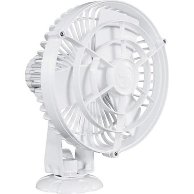 SEEKR Kona, 817CAWBX, Weerbestendige 3-speed directe draad cabine ventilator, 110/150 CFM, 12V, wit, 7" Blade