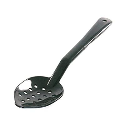 Genware NEV-4411-03 Spoon, Perforated, 11", PC, Black