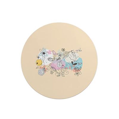 Questo Casa, Round Digital Printed Mouse Pad, Non-Slip Base, for Office and Home, Diameter:22cm