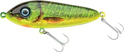 Abu Garcia Svartzonker Mcjerk Jerkbait-typ hårt drag för fiske efter köttfiske, gädda, abborre och gädda - mycket realistisk handmålning