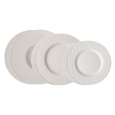 Villeroy & Boch - Manufacture plate set, 6 pces., tableware set for 2 people, premium porcelain, white