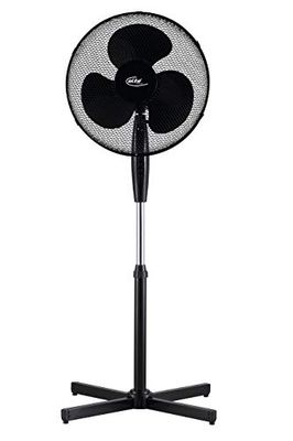 Elta staande ventilator SVT-40.5 (16 inch/40 cm diameter, in hoogte verstelbaar tot 1,22 m, kantelbaar, oscillatie), kleur: zwart