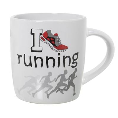 MUG CERÁMICA DECORADO RUNNING °8X12X9,5CM, 375ML