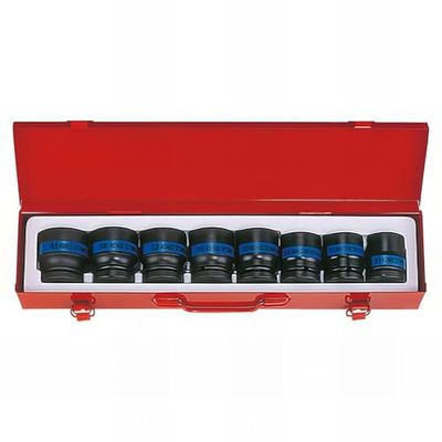 King Tony - Set van 8 metrische 3/4" slagmoerdoppen - 21 tot 41 mm