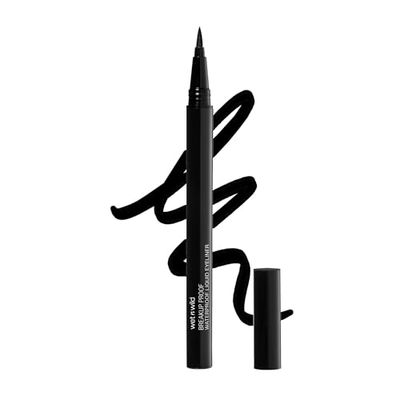 Wet n Wild Mega Last Breakup Proof Liquid Eyeliner, Black Eyeliner Pen, Waterproof, Quick Drying, Smudge-Resistant, 16-Hour Wear, Ultra Black