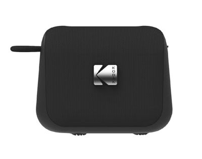 KODAK Altoparlante Bluetooth IP66 impermeabile – audio stereo TWS, bassi profondi, Bluetooth v5.0, microfono incorporato, autonomia lunga, ricarica tipo-C, potenza 5 W RMS – nero