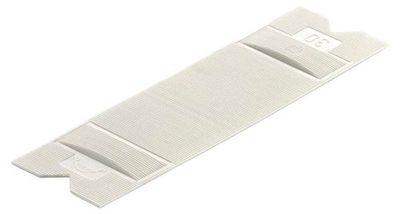 GLUSKE Pastiglie freno 100 x 30 x 1 mm, in plastica bianca, 1000 pezzi | cunei – Piastre distanziatrici
