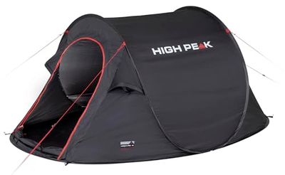 High Peak Vision 2 Pop Up Tent Unisex-Adult, Black, Taille Unique