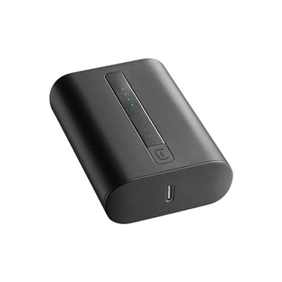 Cellularline - Caricabatterie Portatile extra compatto - Powerbank da 10000mAh con Cavo USB-C to USB-C - Power Delivery 20W Fast Charging