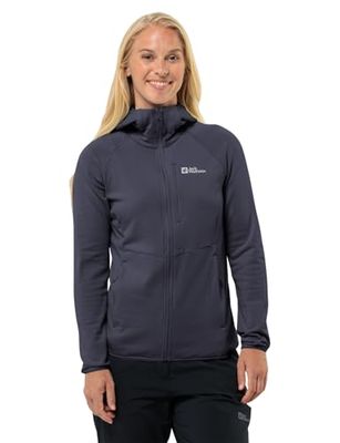 Jack Wolfskin Women's Kolbenberg Hooded Fz W Jacket, Graphite, M